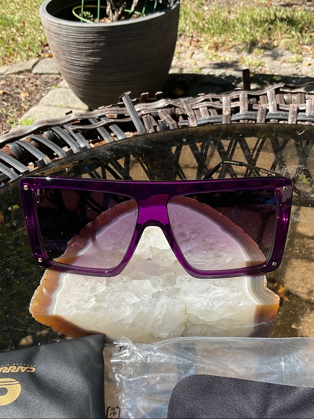 Carrera Oversized Shield Sunglasses in Purple